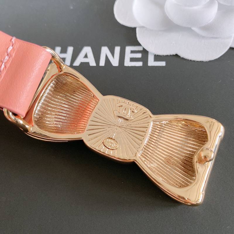 Chanel Belt With Ribbon Buckle Pink Women Belt 30MM