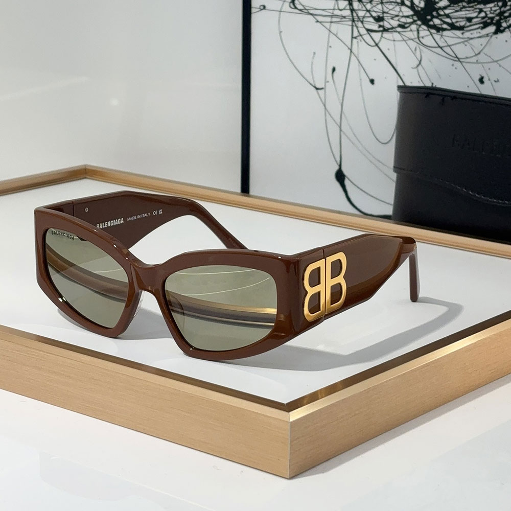 Balenciaga  Mirror leg Logoo Aviator Sunglasses
