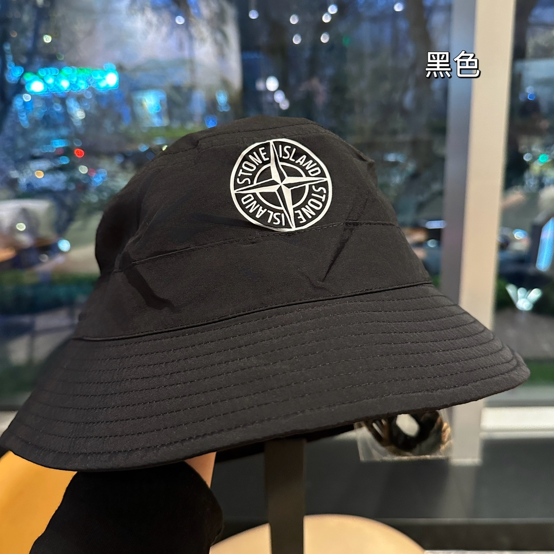 Stone Island Quick-drying Fabric Drawstring Basin Hat Sunhat