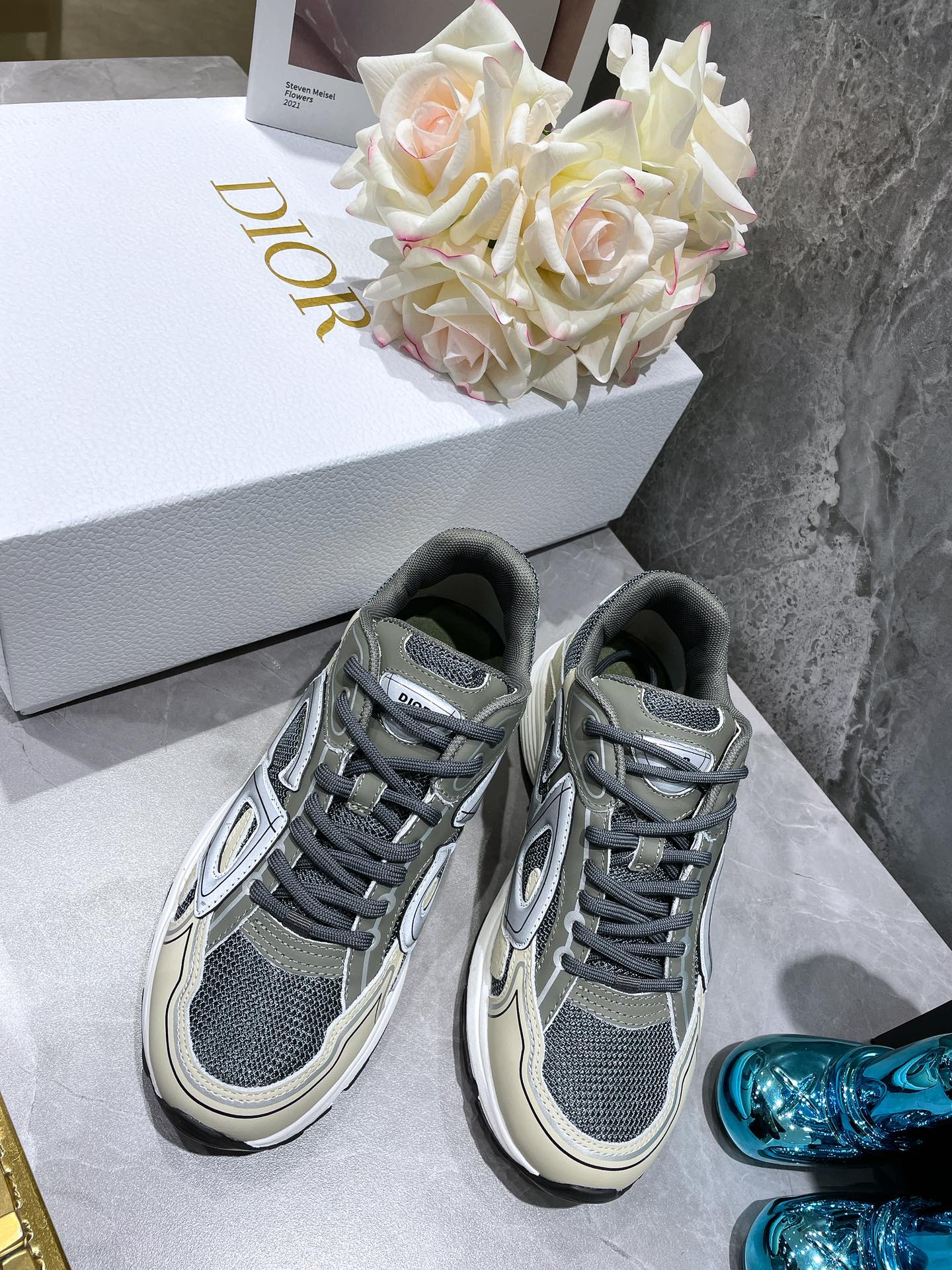 Dior B30 Dad Sneakers Green Gray