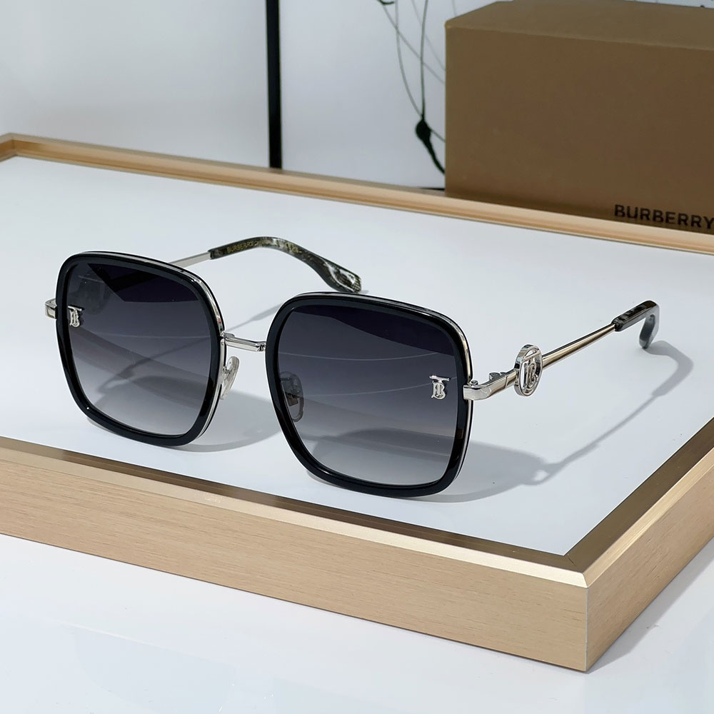 Buberry  Slim Hollowed out Logo on Mirror legs Sunglasses