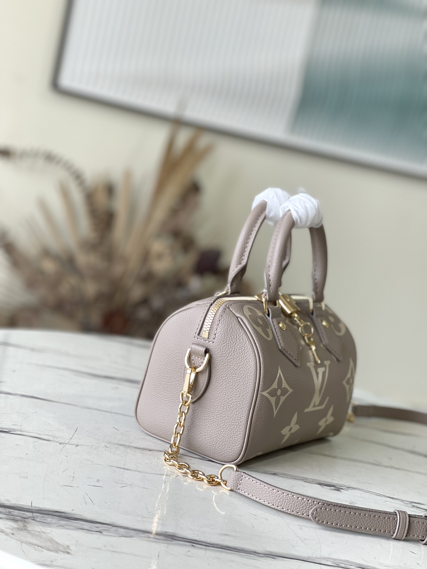 Louis Vuitton Speedy Bandouliere Grey M46575