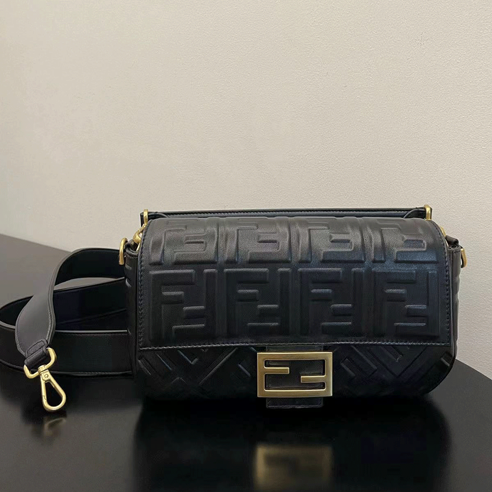 Fendi Mid-length Baguette ChainFF Theme Pattern Bag