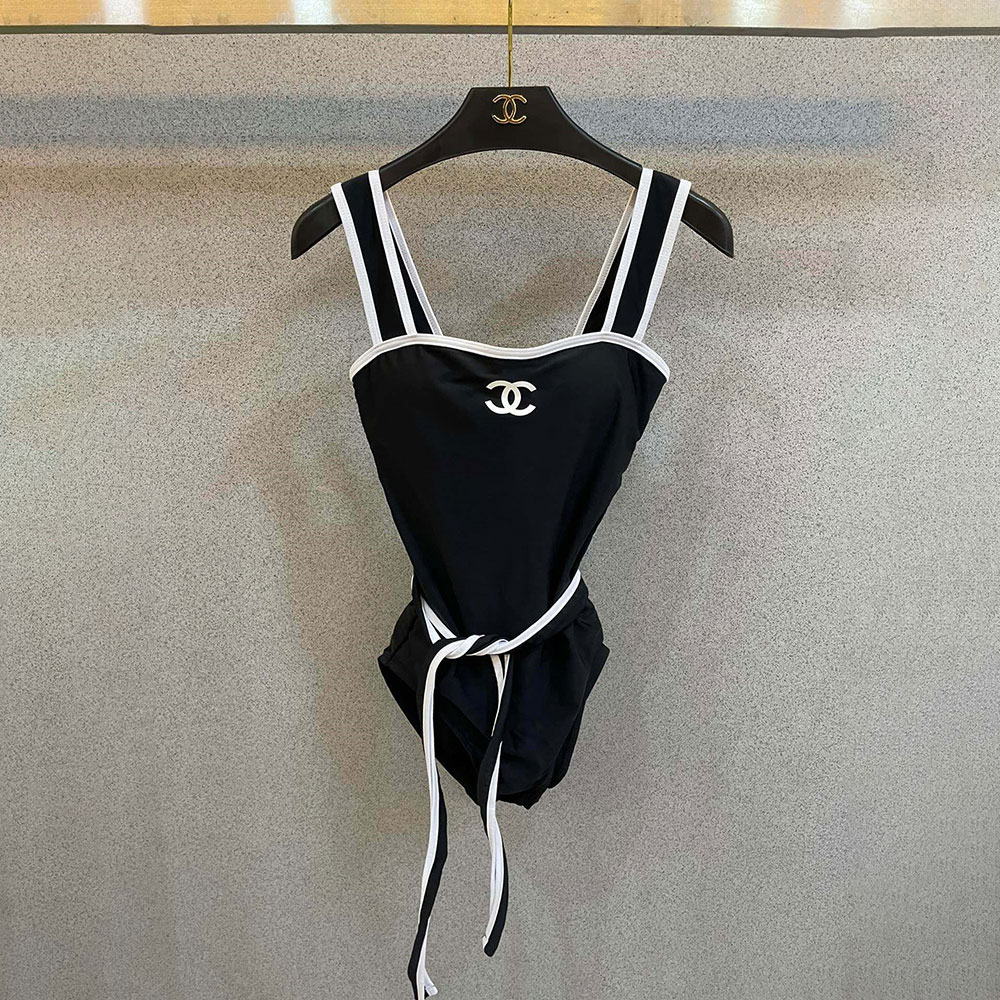 Chanel Bow One-piece Swimsuit Swimwear