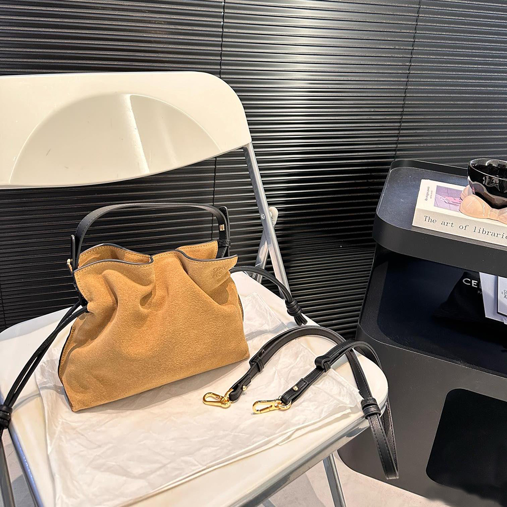 LOEWE Suede Anagram handbag