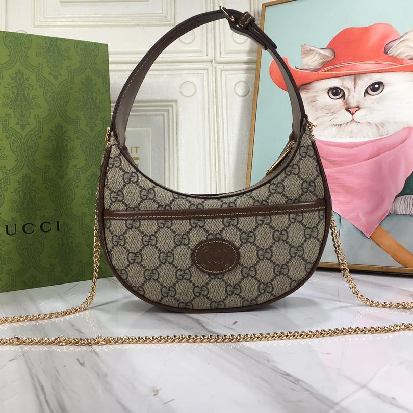 Gucci Marmnt Half Moon Shoulder Bag
