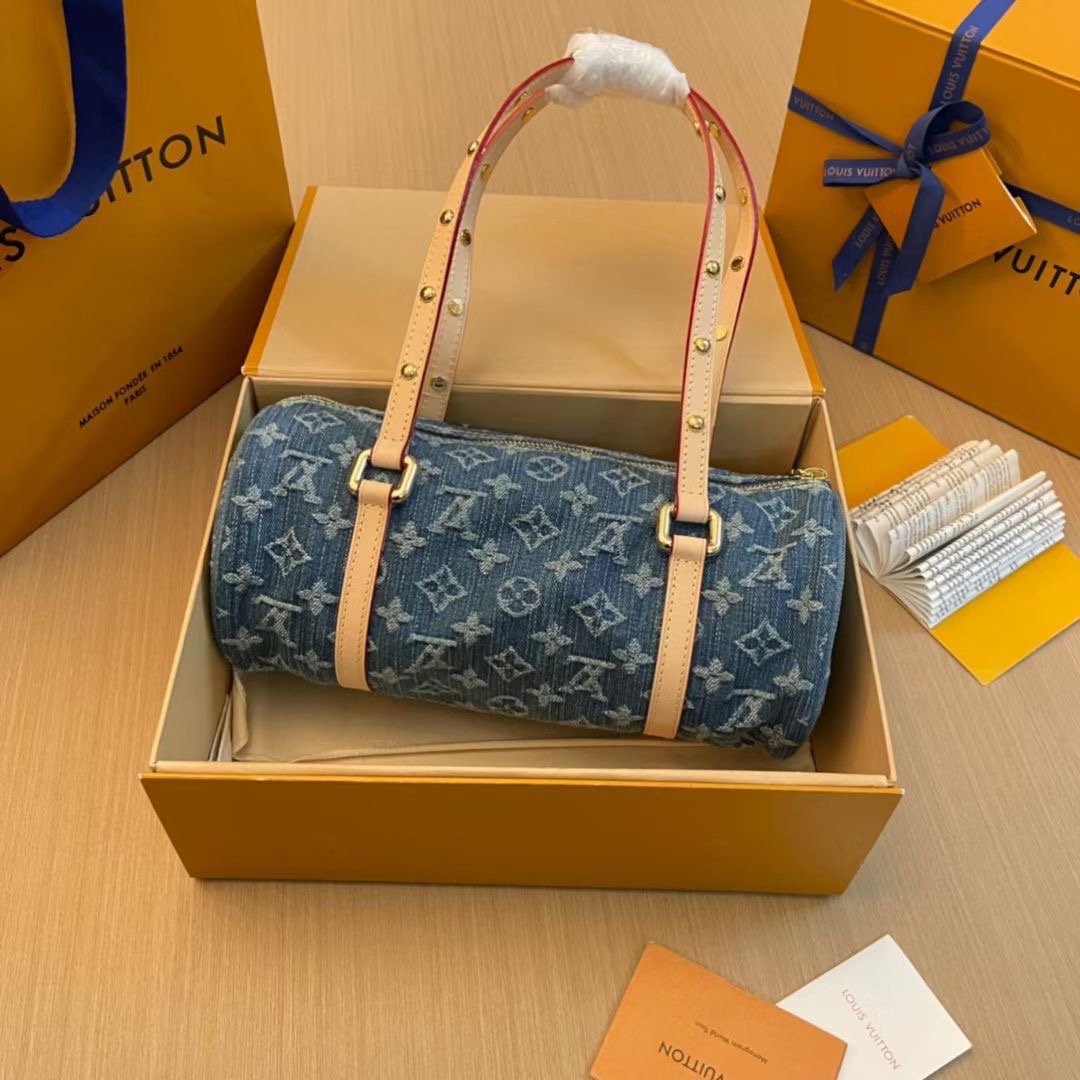 Louis Vuitton LV PAPILLON Denim Handbag