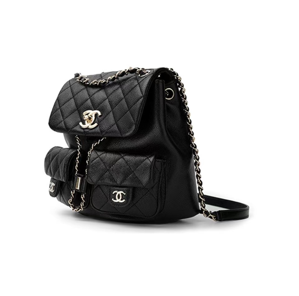 Chanel Caviar Double Pocket Backpack