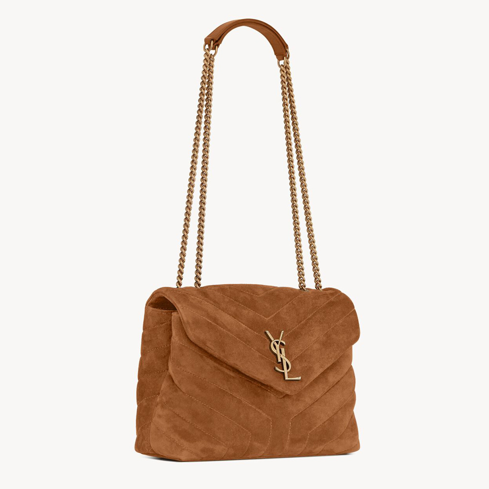 Saint Laurent LOULOU Quilted Suede Bag