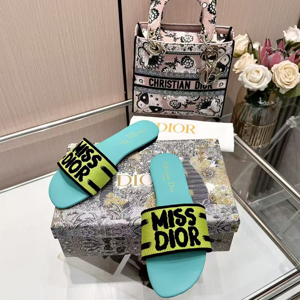 Dior Dway Miss Dior Allover Motif Sandals