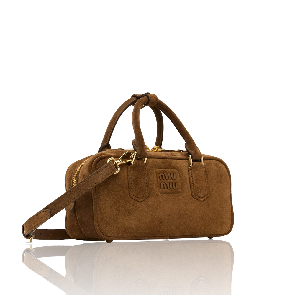 Miu Miu Arcadie Padded Suede Tote Bag