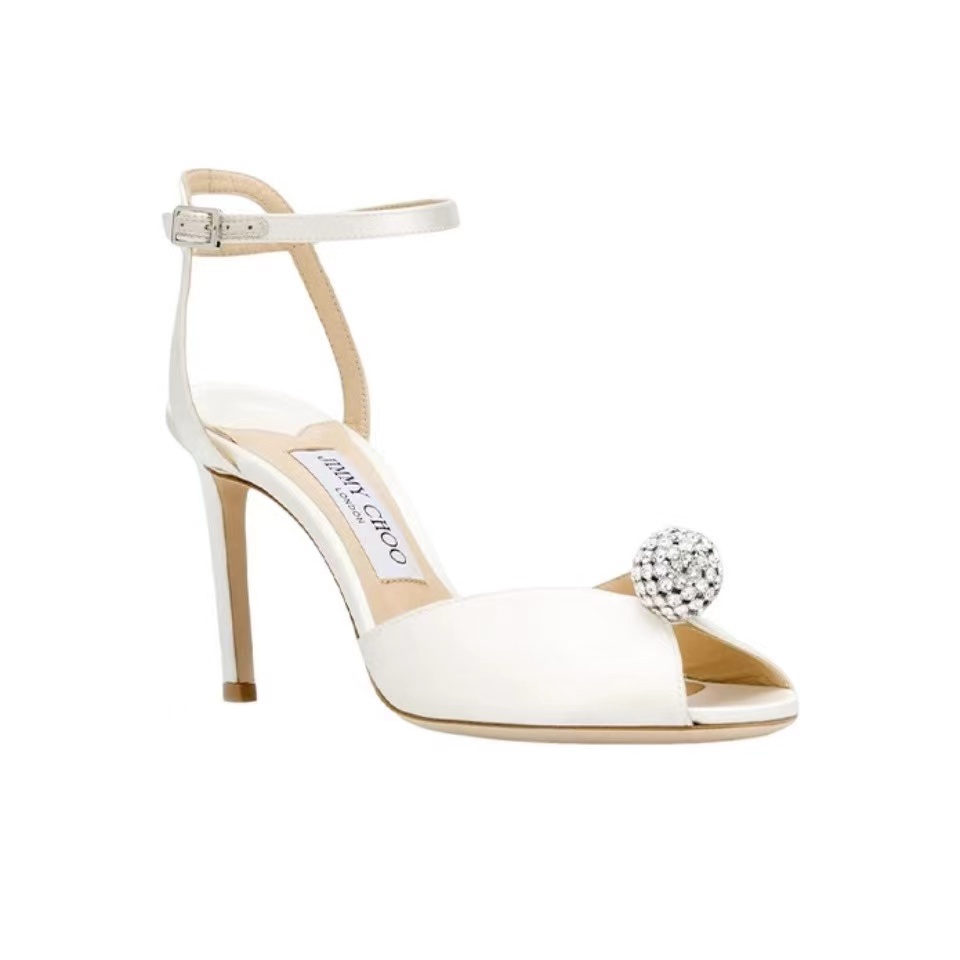 Jimmy Choo Sacora Leather Slingshot Fashion Buckle Slide Sandal