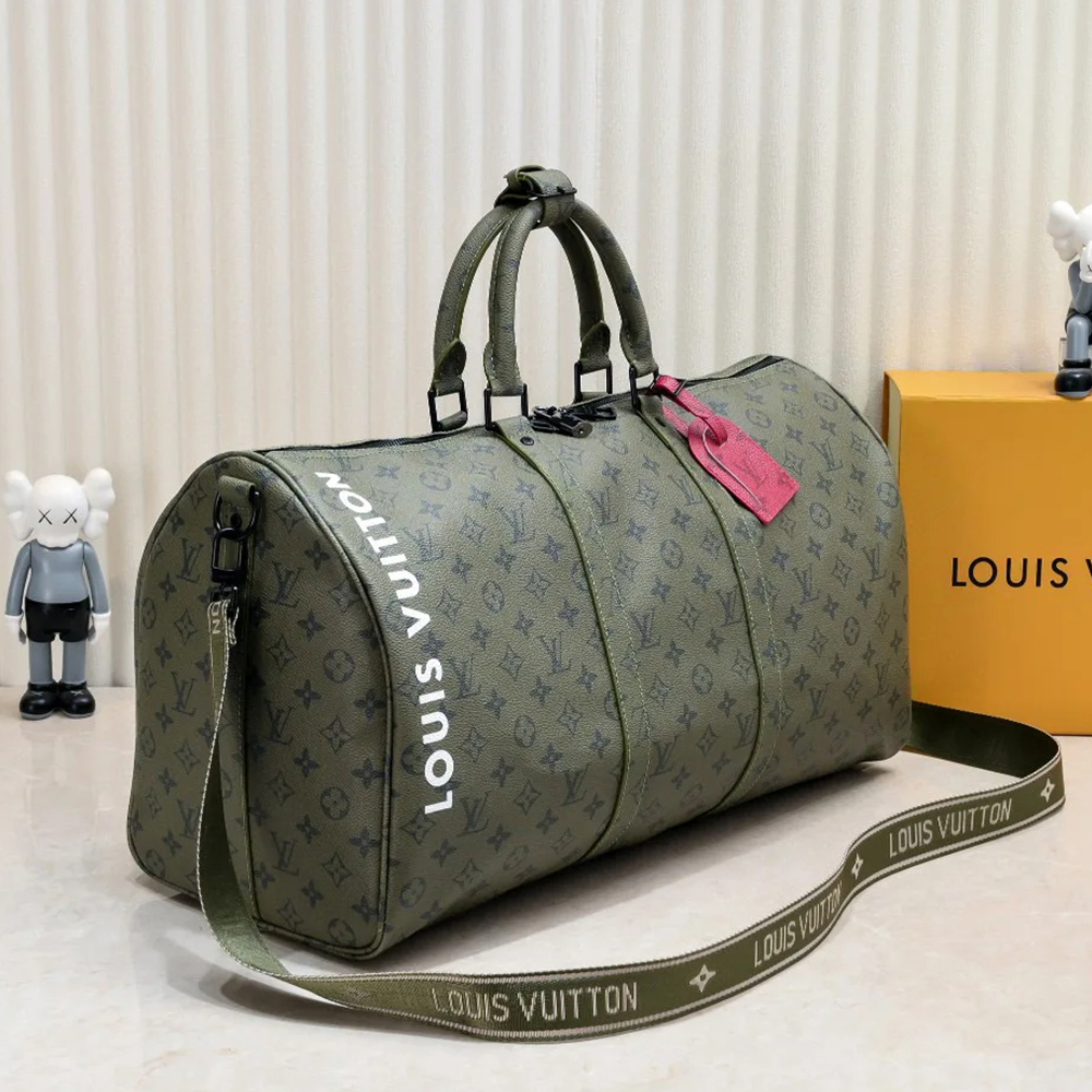 Louis Vuitton Military Green Kepall45 Travel Bag