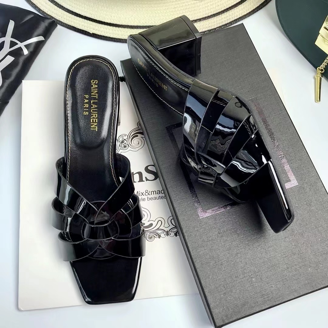 YSL Saint Laurent Nu Pieds Thick Heeled Shoes