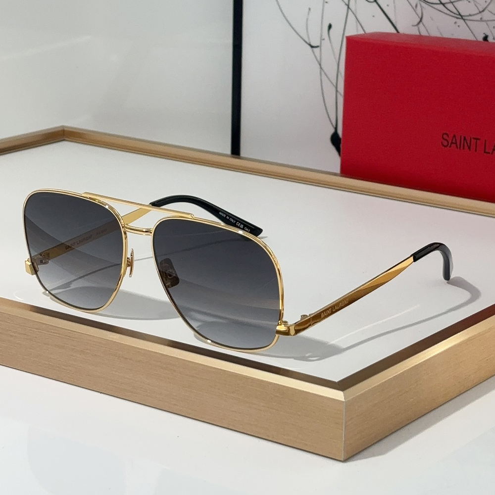 Saint Laurent YSL Metal Oval Sunglasses