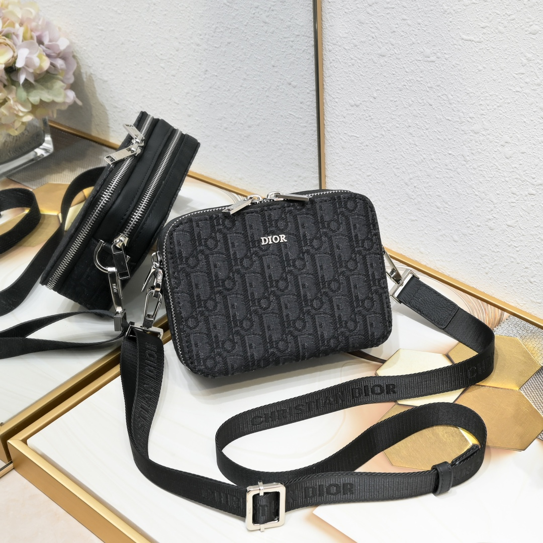 DIOR Oblique Classic Embroidery Crossbody Bag