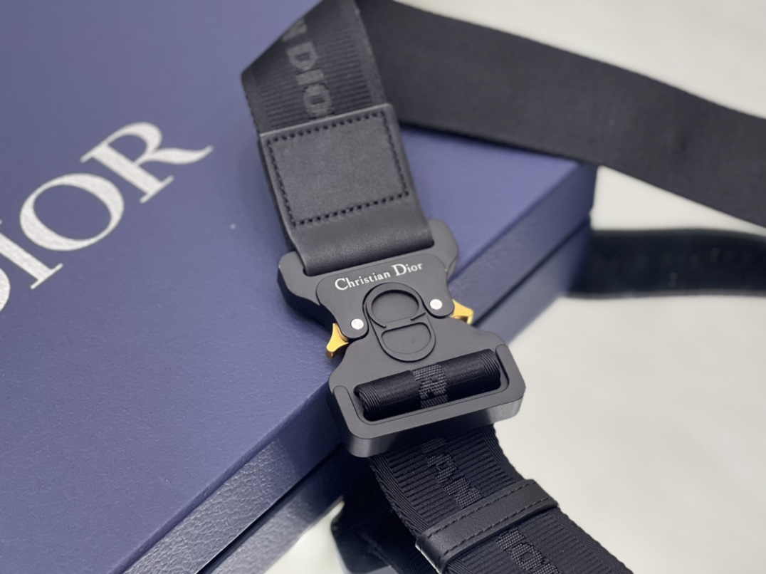 Dior Shoulder Bags SADDLE BAG Black CD Diamond Canvas and Smooth Calfskin 1ADPO093CDP_H43E with Original Box