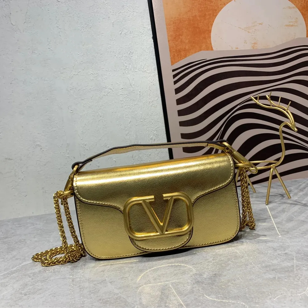 VALENTINO GARAVANI V Logo Baguette Shoulder Bag Ladies MINILOCO Calfskin Bag