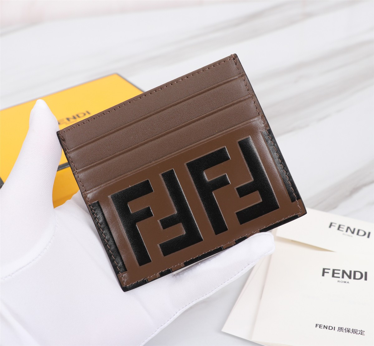 FENDI Leather Card Holder