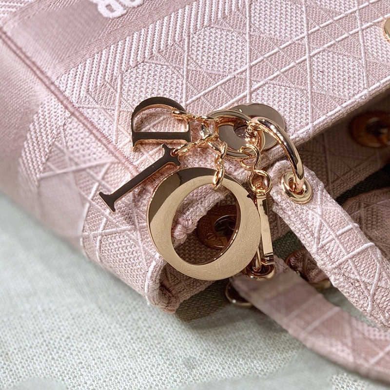 Dior The LADY D-LITE Bag Bois De Rose Cannage Embroidery M0565OREY_M957