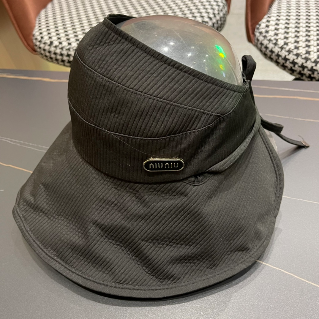 Miu Miu Japanese Casual UV Protection Empty Top Hat  Sunhat
