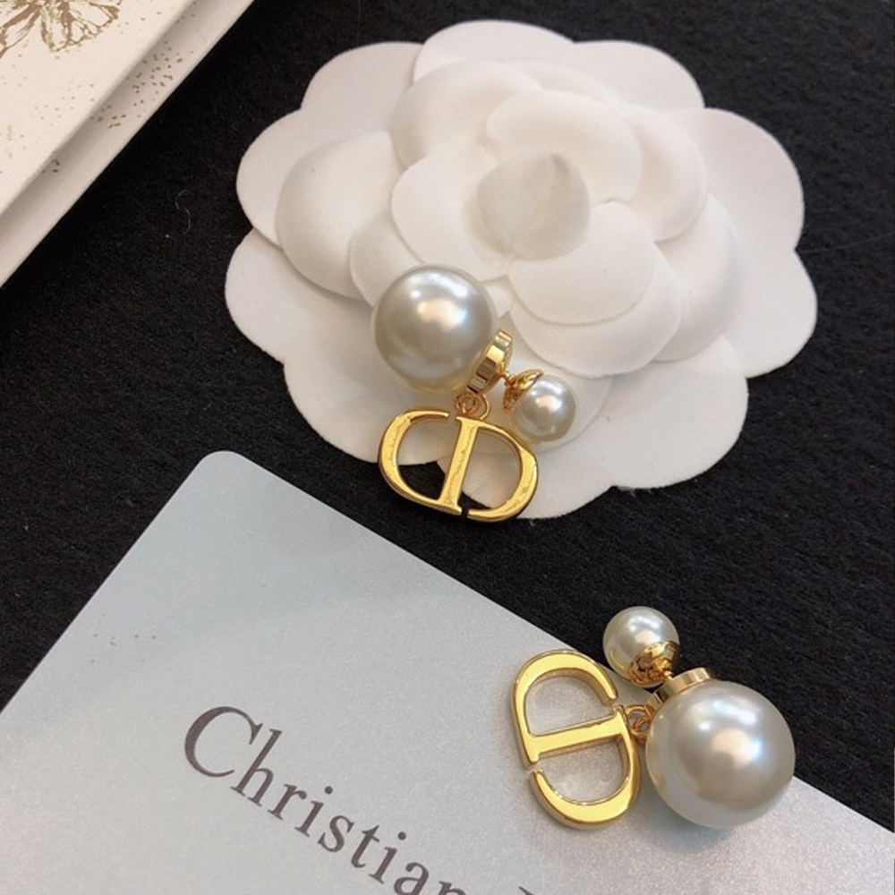 Christian Dior pearl earrings