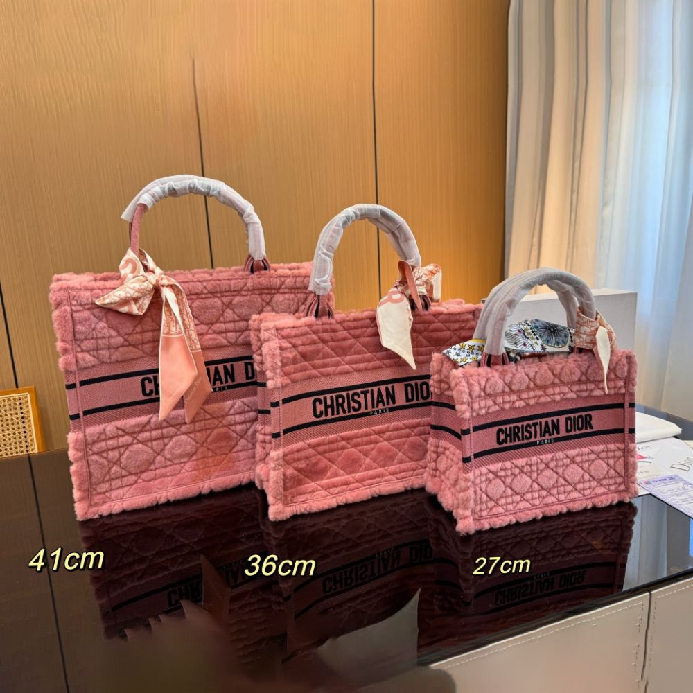 Dior Shearling Book Tote Medium Large Size