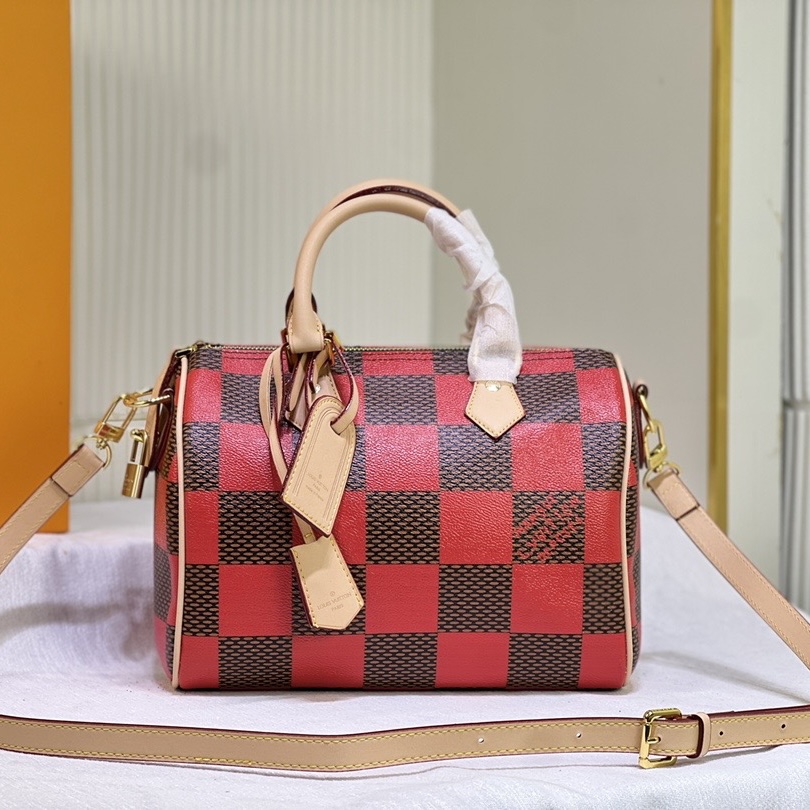 Louis Vuitton LV  Speedy 25 Checkerboard Shoulder Bag Handbag