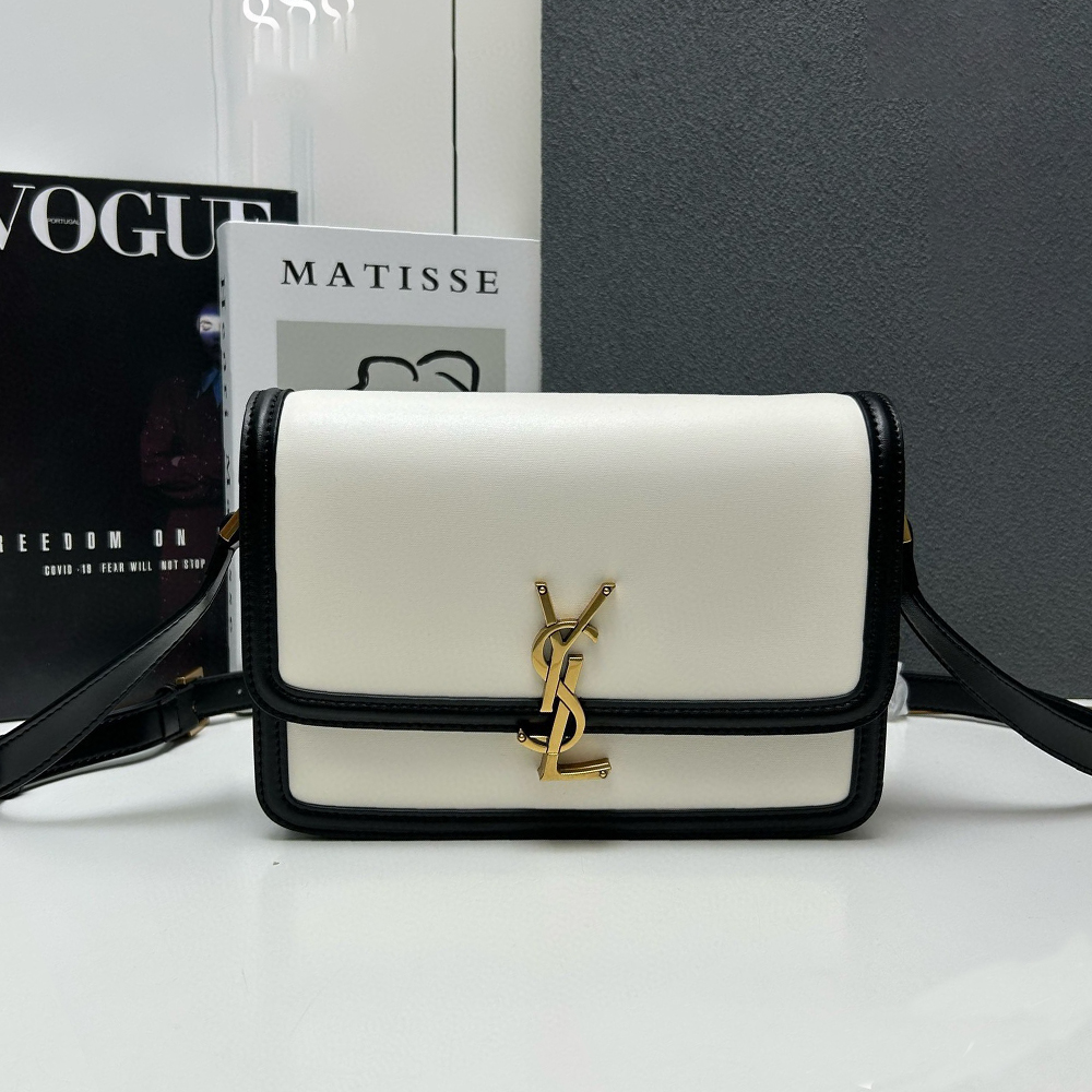Saint Laurent YSL Solferino Canvas Box Bag