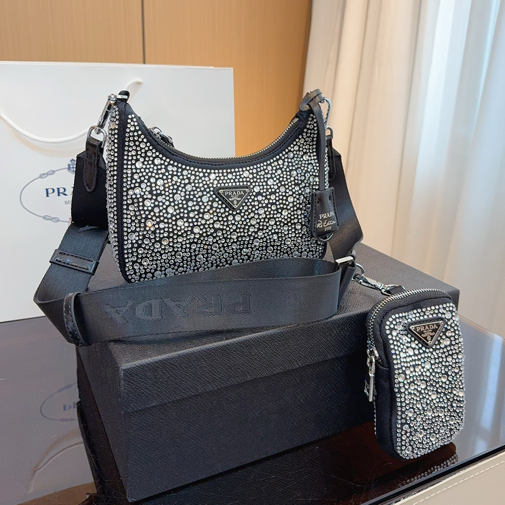 Prada Re-Edition  Crystal  Shoulder Messenger Bag