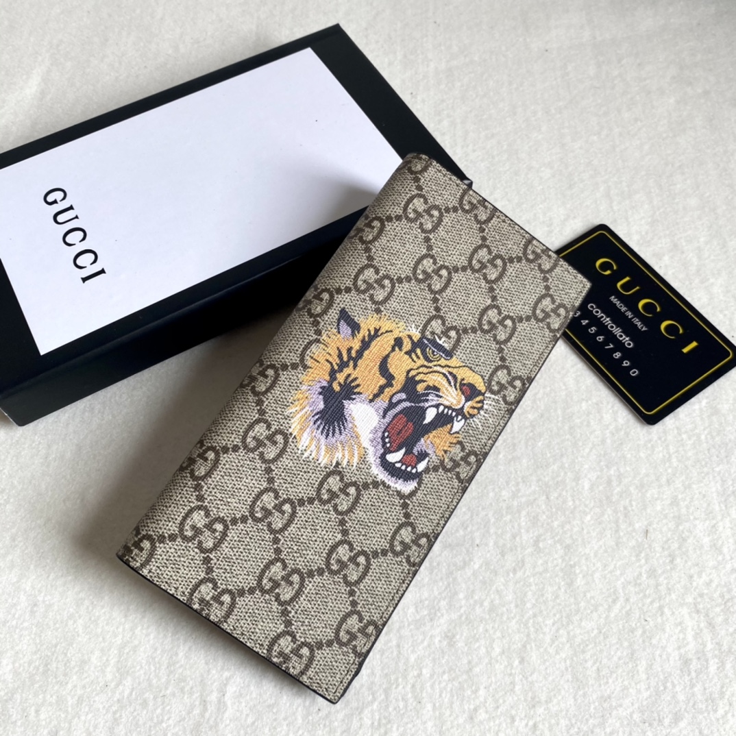 Gucci Unisex GG Supreme Printed Long Wallet