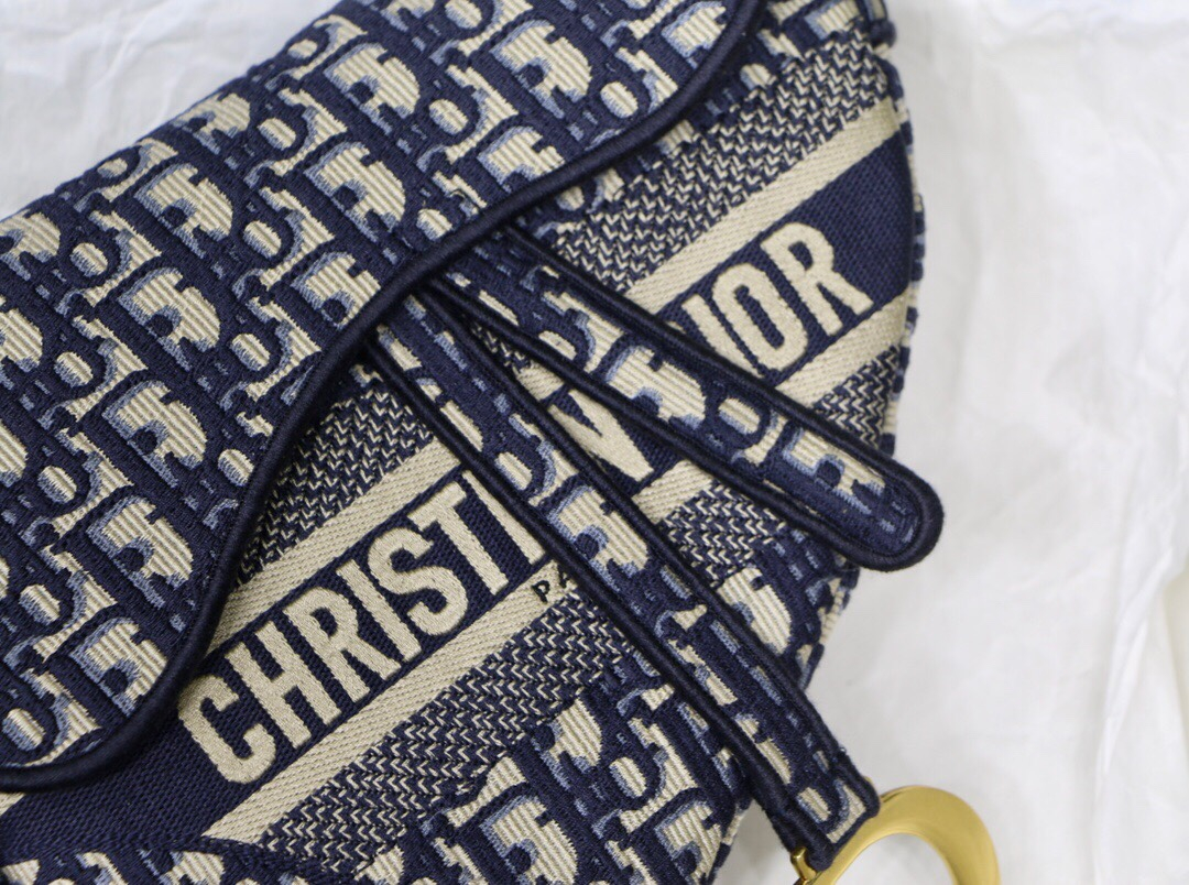 Dior Shoulder Bags SADDLE BAG Blue Dior Oblique Embroidery M0446CRIW_M928