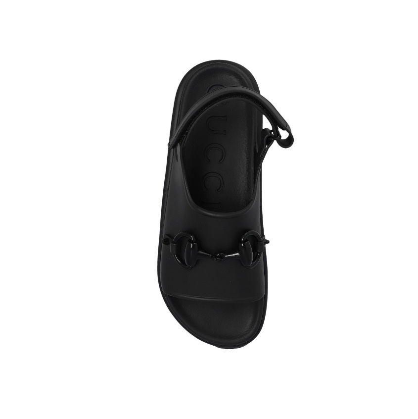 Gucci Shoes Rubber Thick-Soled Hook And Loop Fsteners Slide Sandal