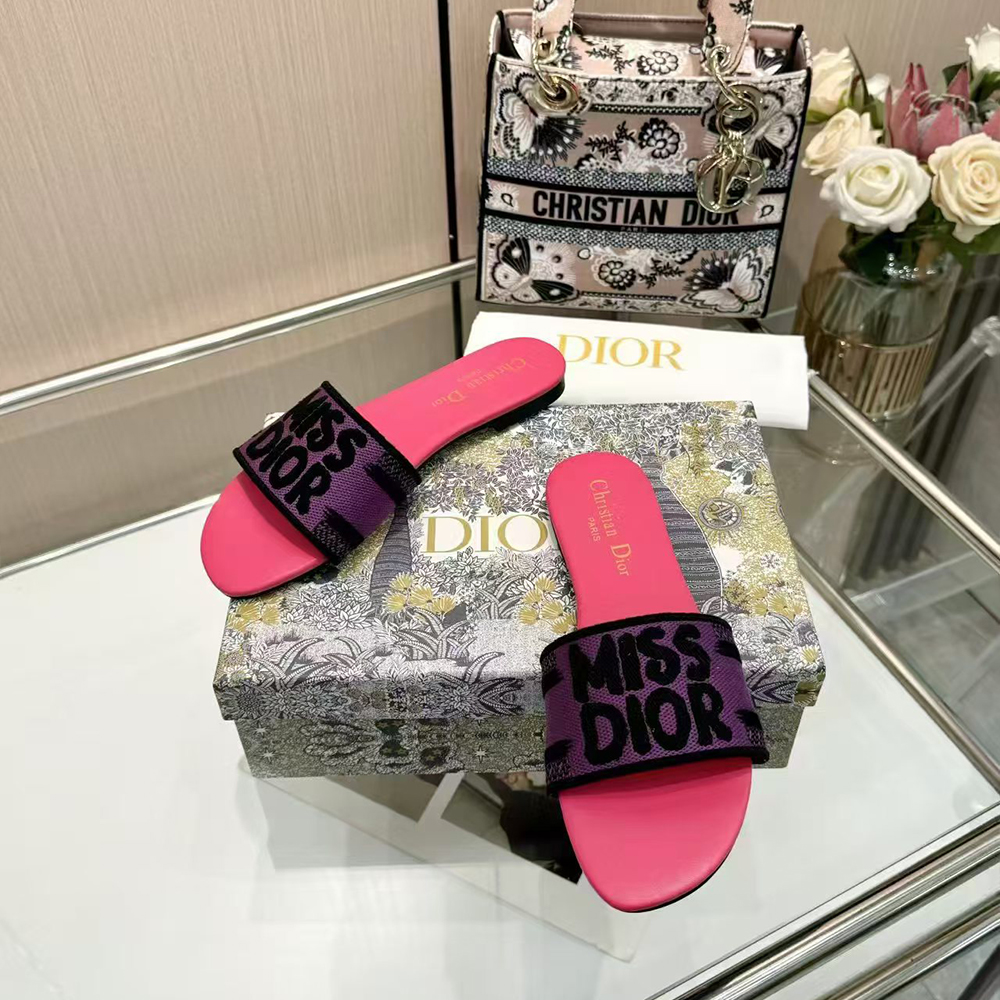 Dior Dway Miss Dior Allover Motif Sandals