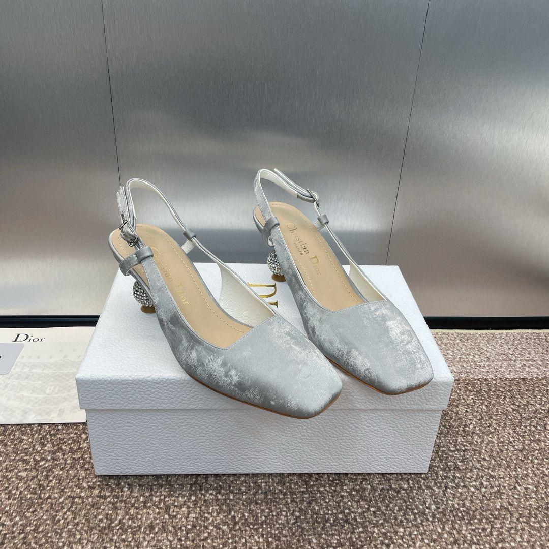 Dior Diamond Heeled Square Toe Heel