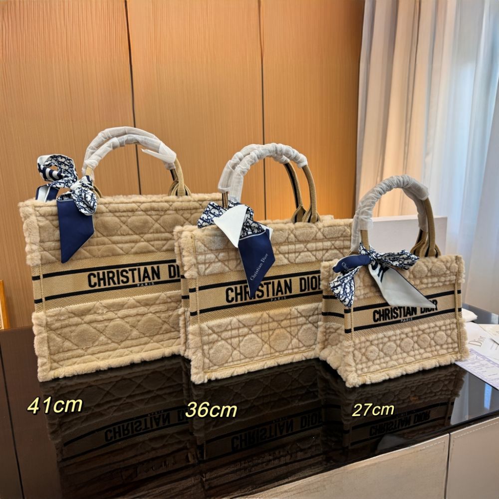 Dior Shearling Book Tote Medium Large Size