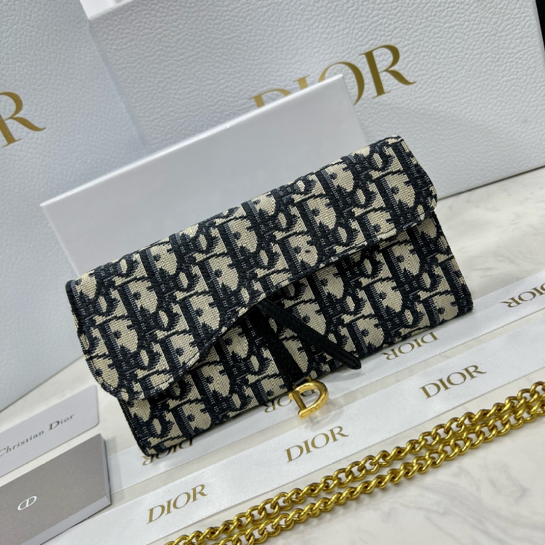 Dior Saddle Chain Wallet
