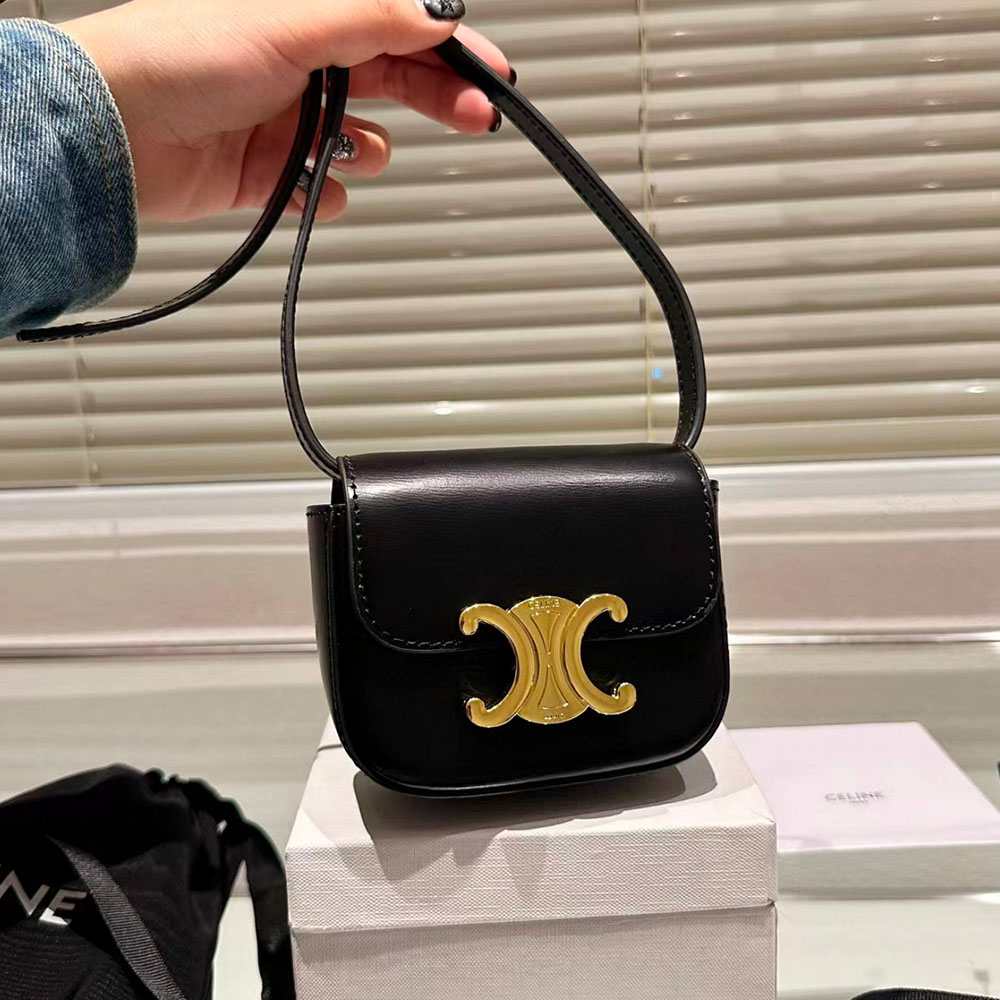 CELINE MINI TRIOMPHE IN SHINY CALFSKIN