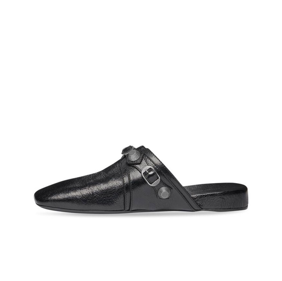 Balenciaga  Cagole  Leather Sandals Slide Sandal