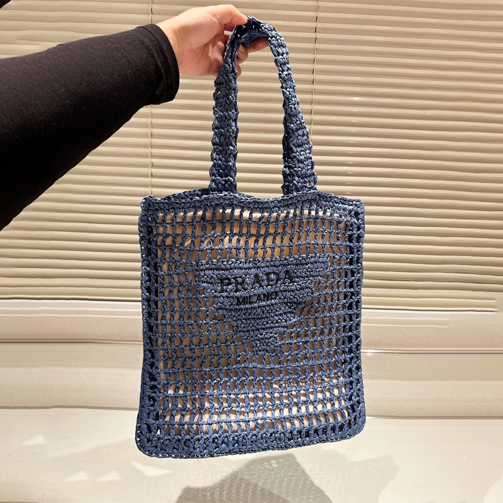 Prada Grass Woven Shoulder Bag Handbag
