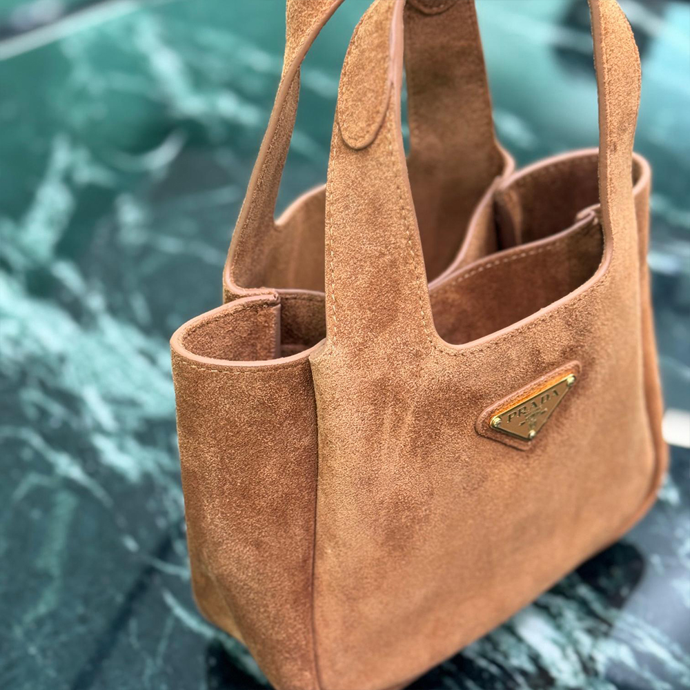 Prada mini suede tote bag