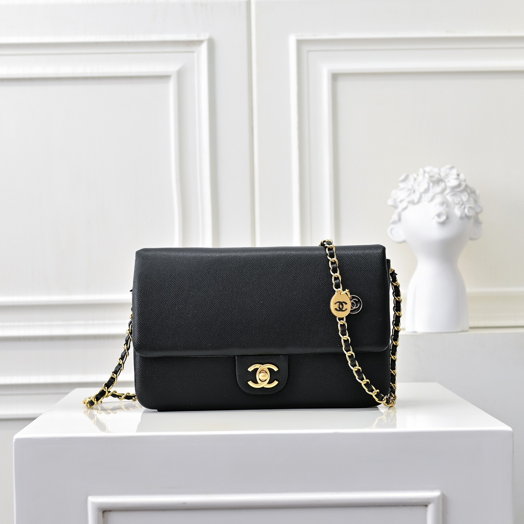 Chanel Grained Crossbody Bag