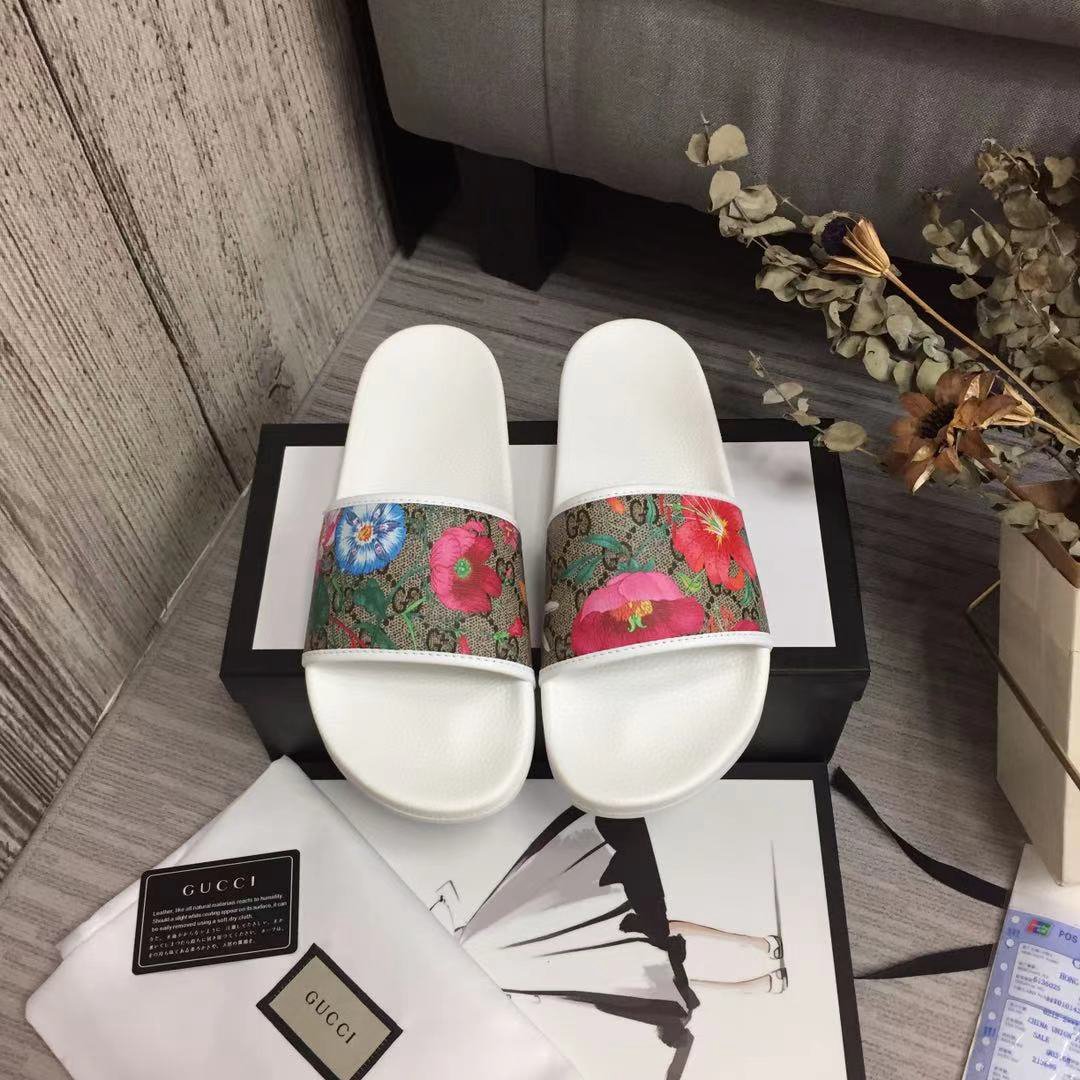 Gucci GG Blooms Supreme Floral Slide Sandal