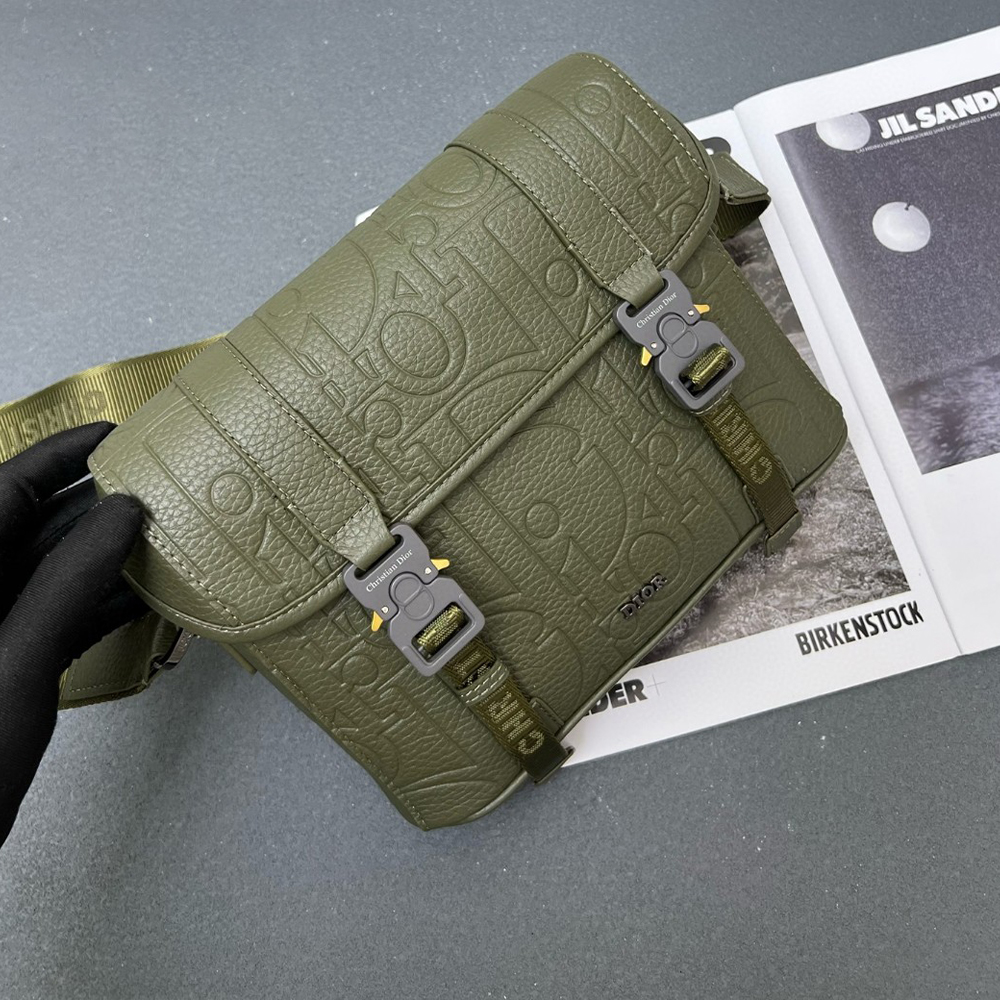 Dior Hit The Road Grained Leather Crossbody Bag