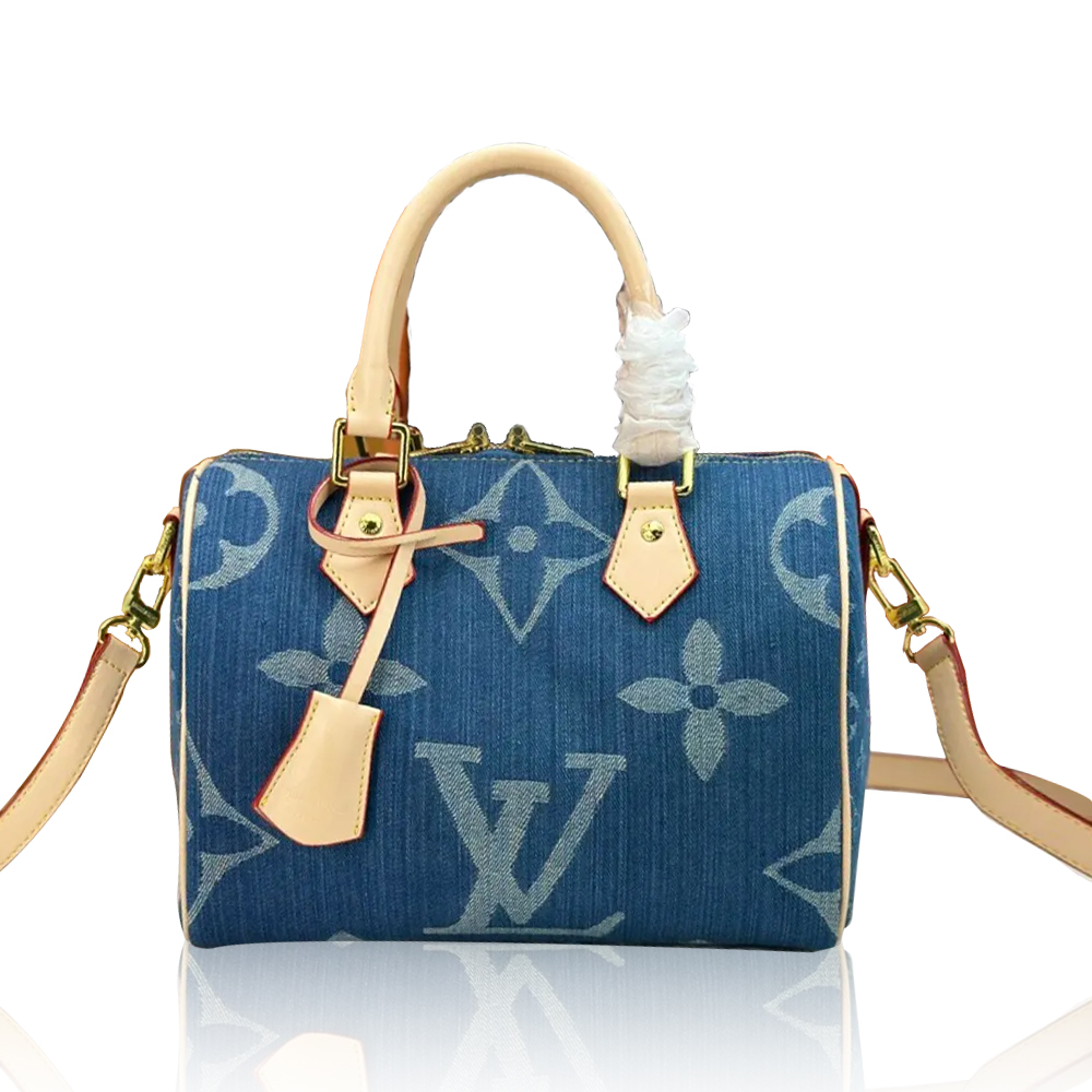 Louis Vuitton Speedy Bandoulière 25 Denim Handbag Crossbody Bag