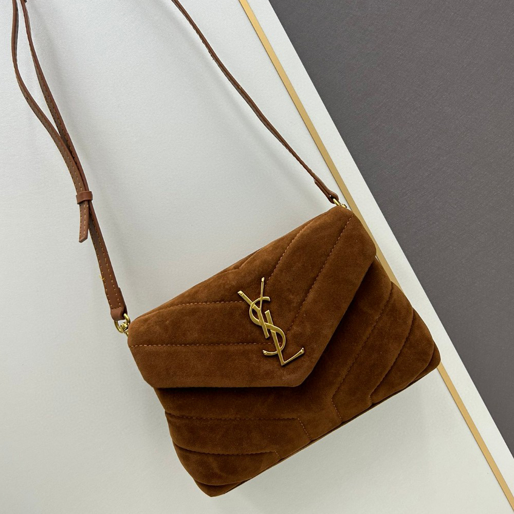 Saint Laurent LOULOU Quilted Suede Bag