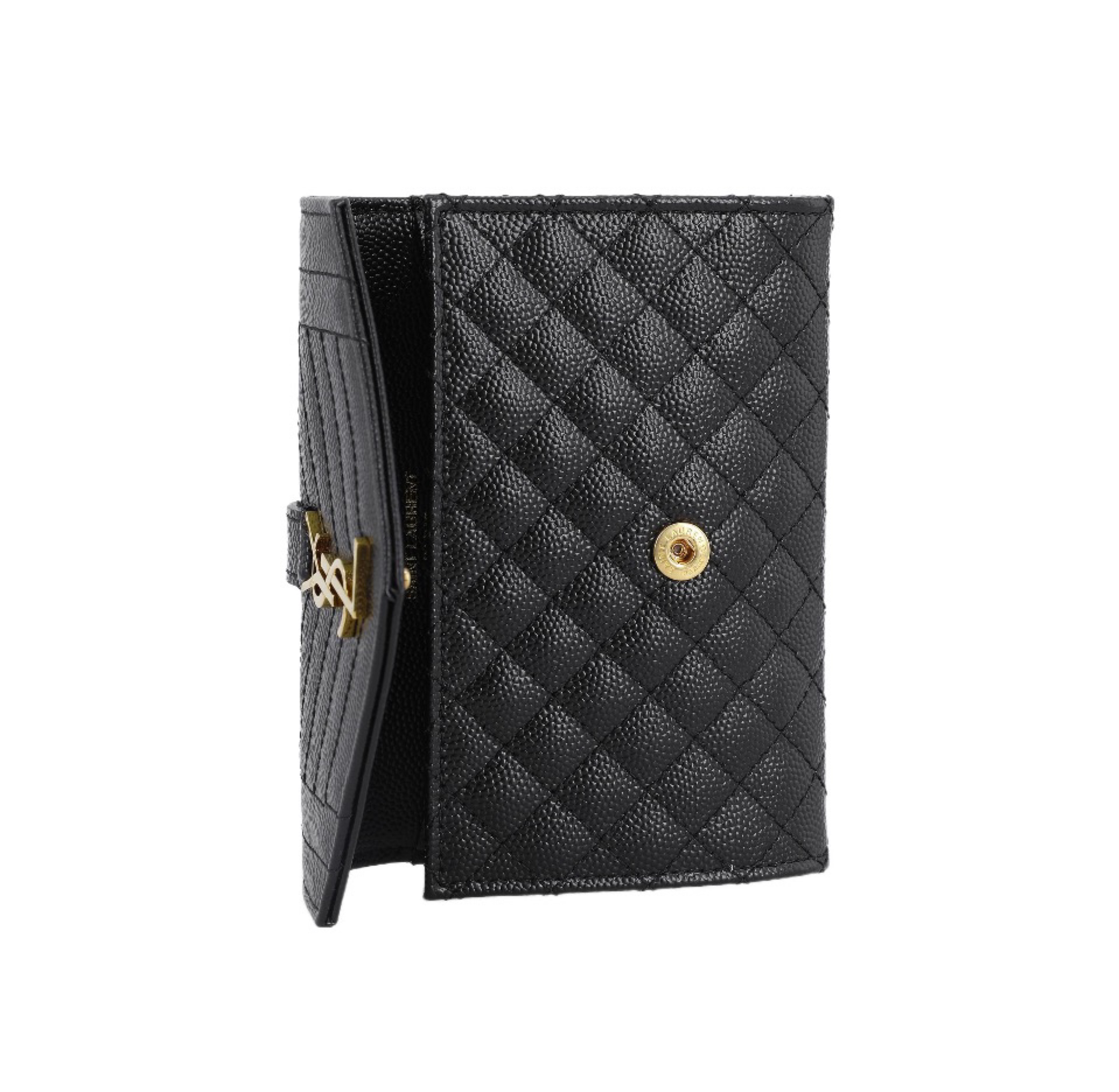 Saint Laurent YSL Grained Leather Wallet