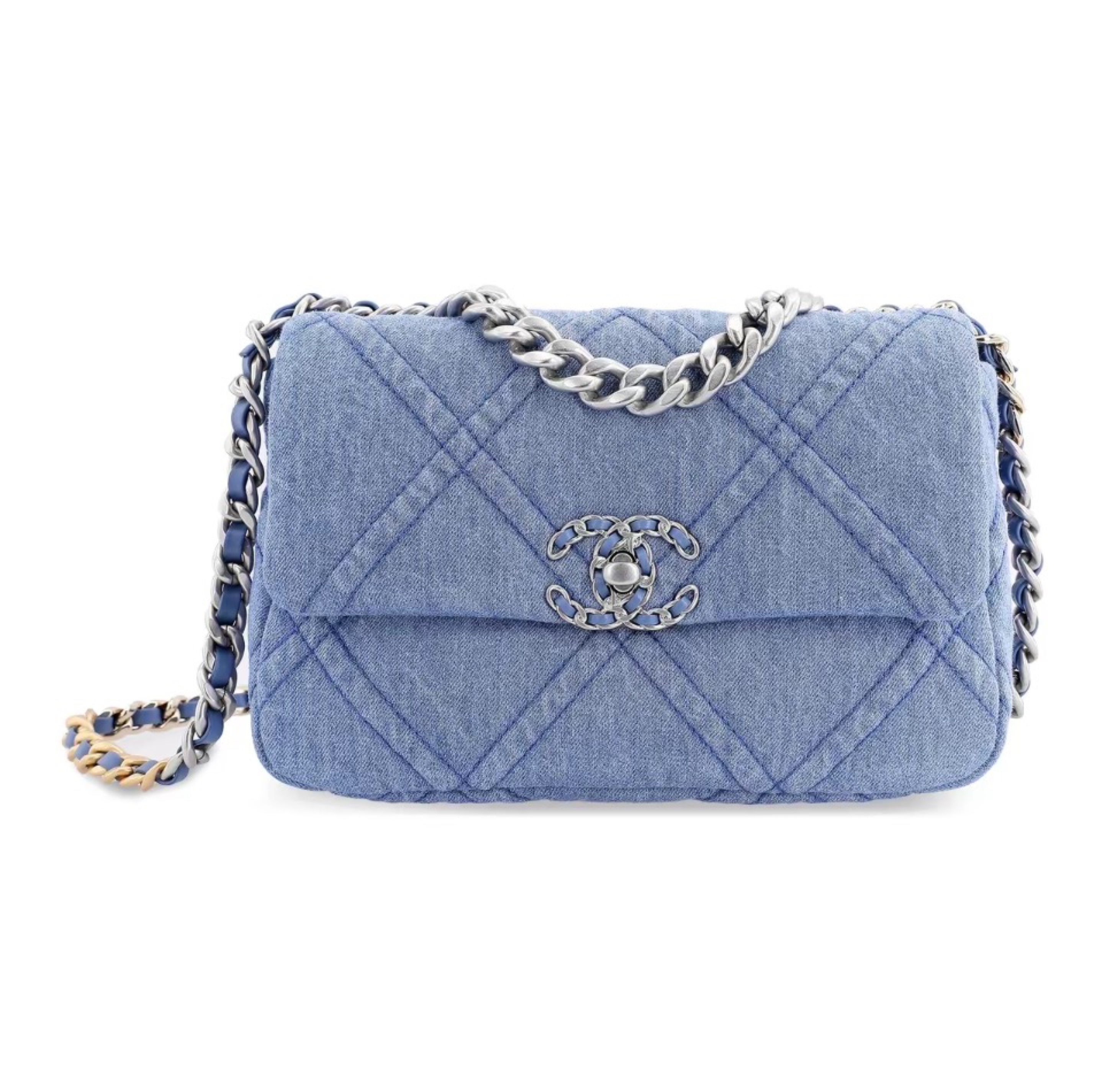 Chanel 19Bag Denim Canvas Handle Crossbody Bag