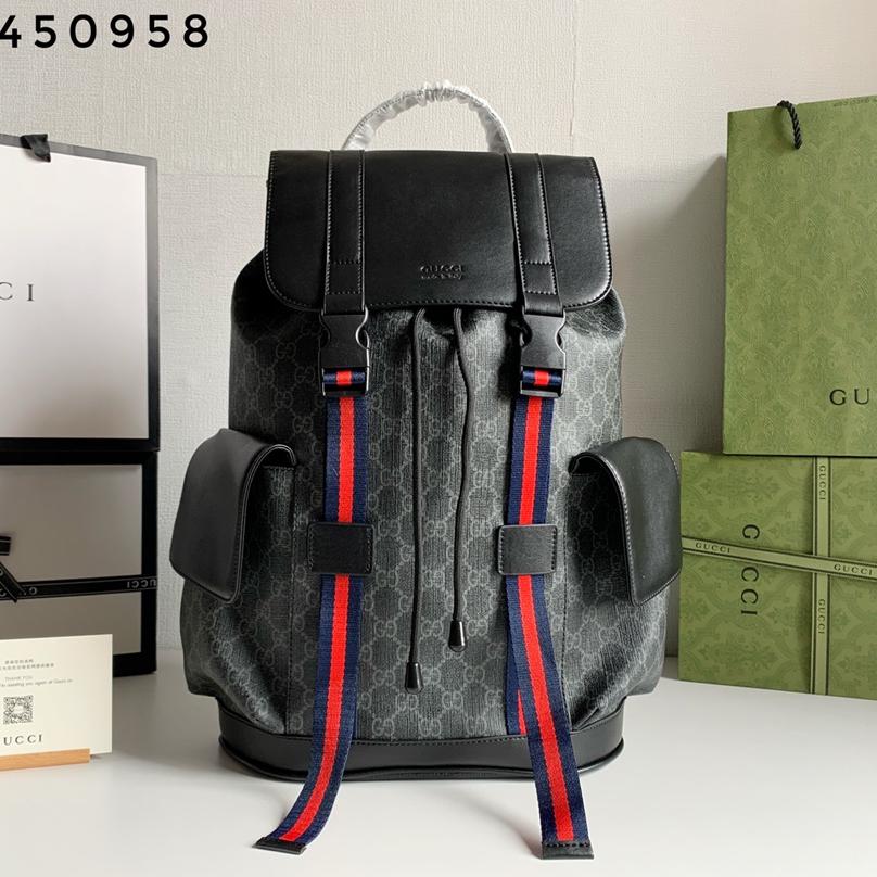 Gucci Striped Webbing Backpack