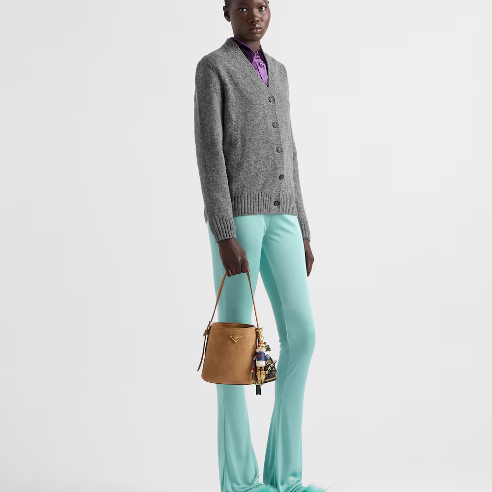 Prada Suede Mini Bucket Bag